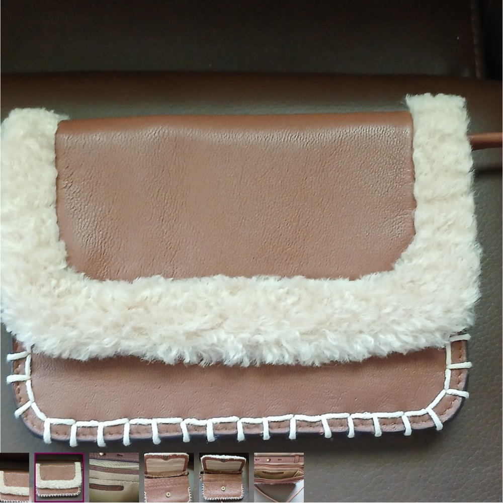 Lucky Brand Tan Crossbody Bag with Cream Trim - Picture 3 of 7